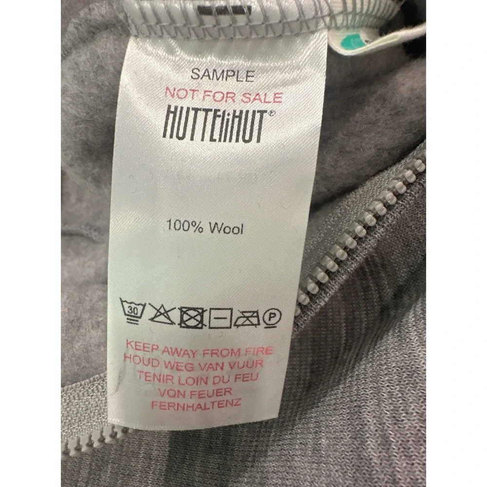Huttelihut Wool Fleece Pram Suit Hooded Bunting Grey NEW 0-3m 480997
